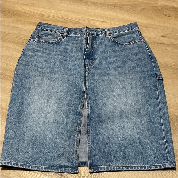 Denim Forum The 90s Pencil Blue Midi Skirt 31 - Picture 2 of 8